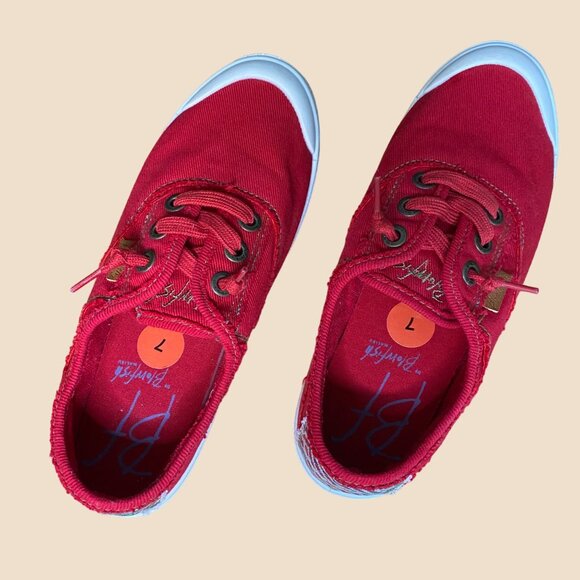 Blowfish Red Canvas slip in Sneakers Womens size 7 - Picture 2 of 7